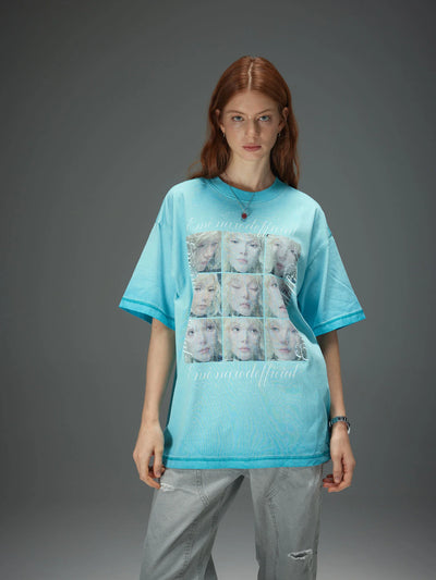 Multi-Face Expression Grid Tee