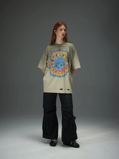 Vintage Halo Illustration Graphic Tee