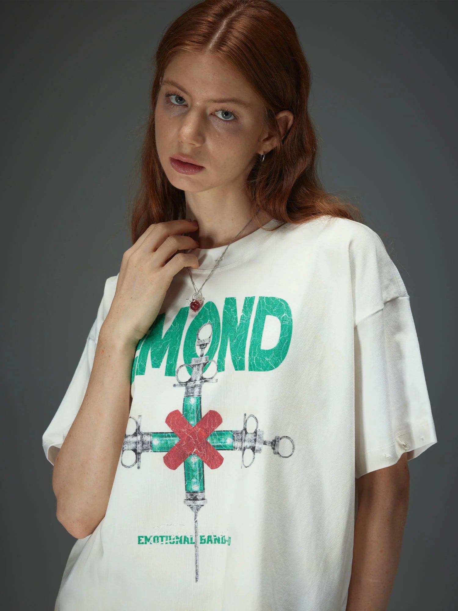 Syringe Cross Distressed Tee