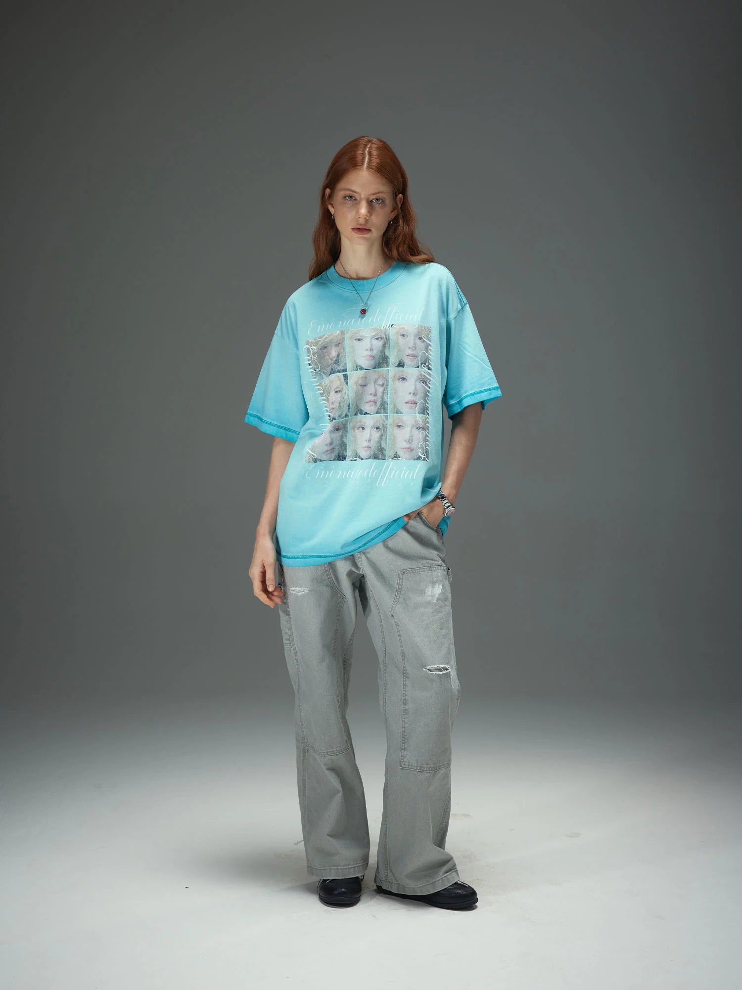 Multi-Face Expression Grid Tee