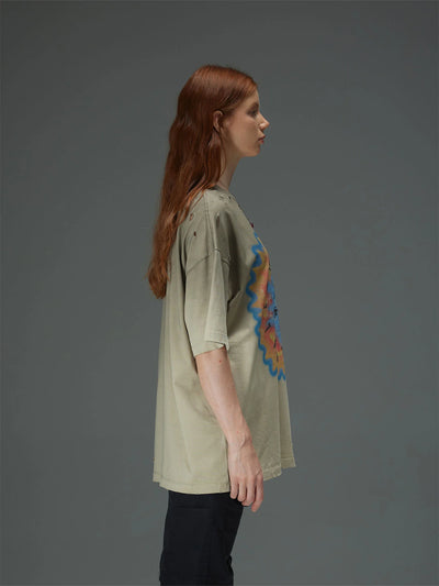 Vintage Halo Illustration Graphic Tee