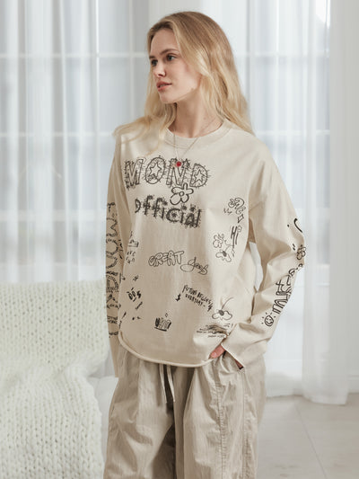 Doodle Raw Hem Longsleeve - Men