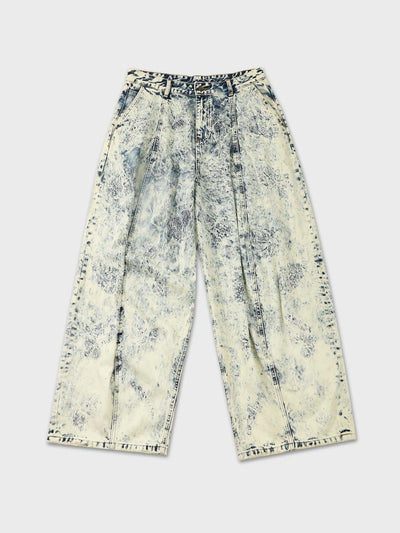 Acid Wash Wide Leg Jeans