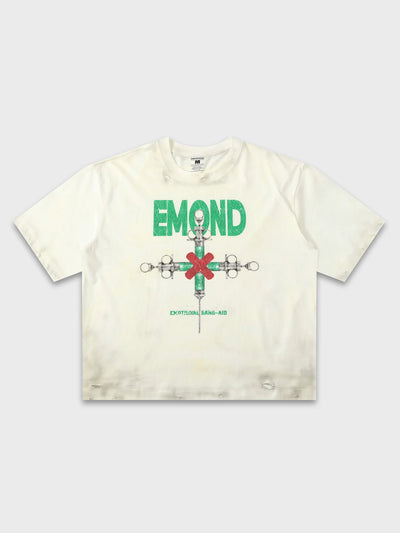 Syringe Cross Distressed Tee