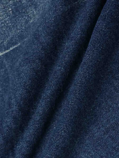 Button Fly Bootcut Ripple Wash Jeans