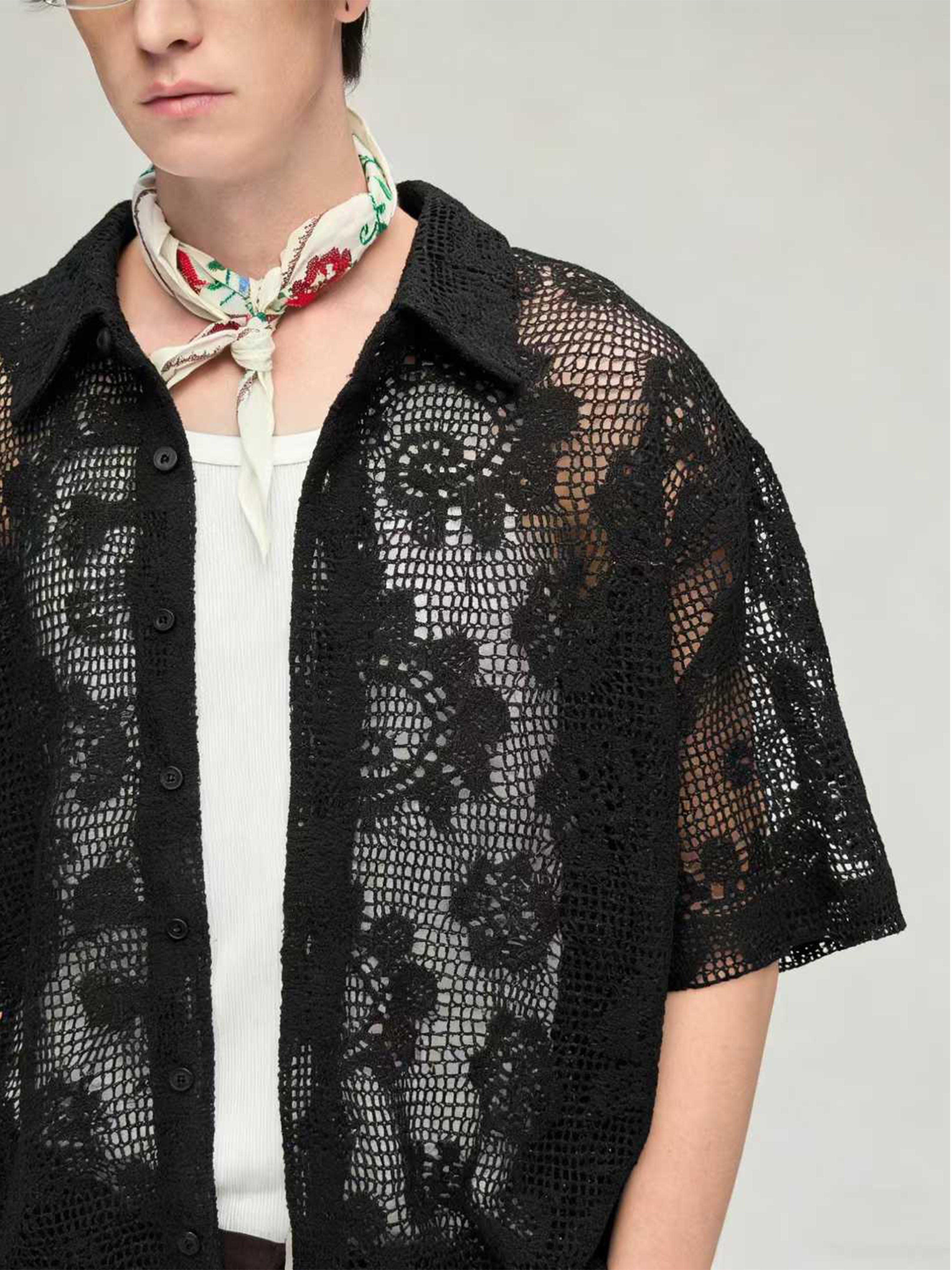 Cutout Pattern Shirt