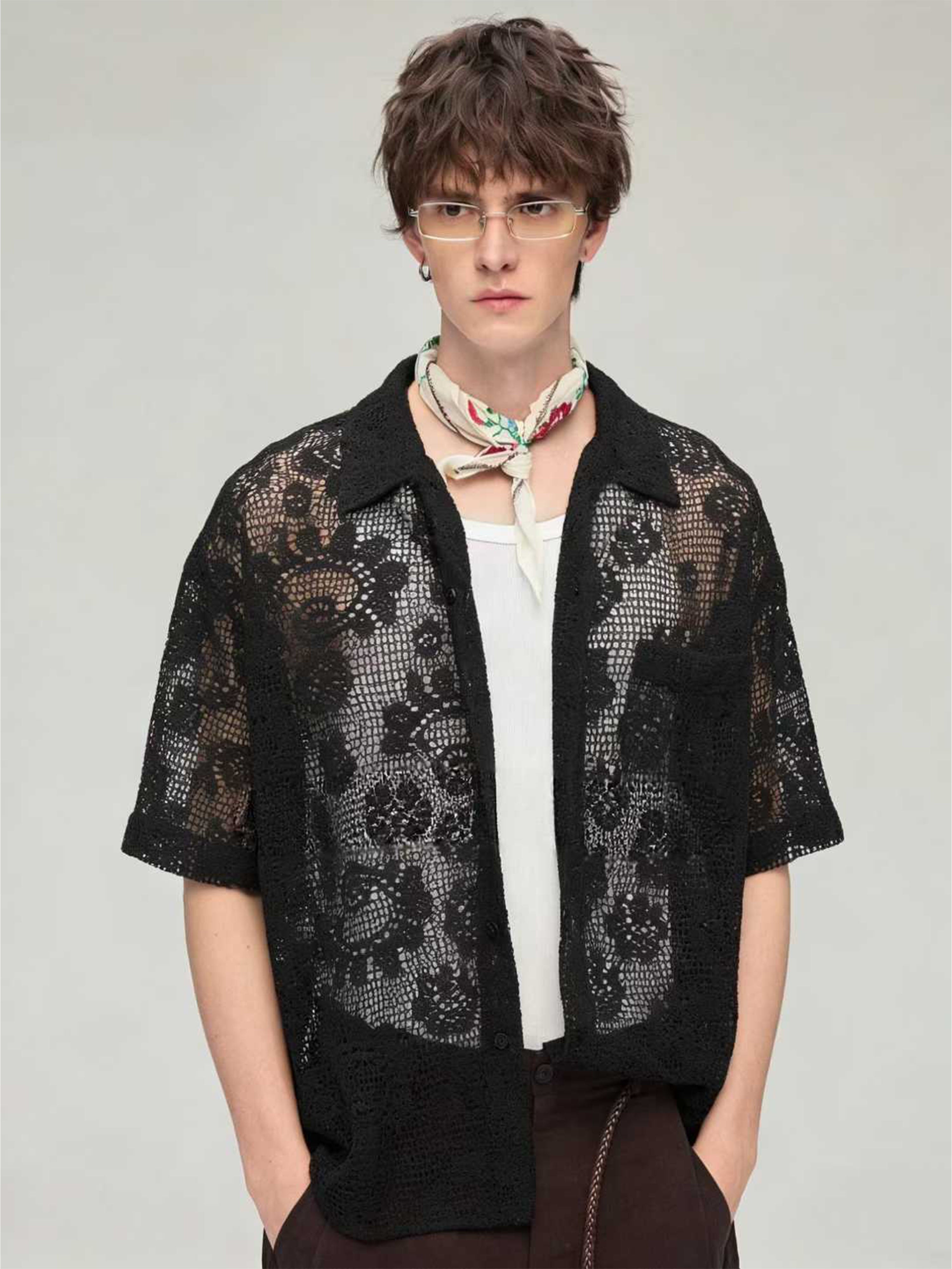 Cutout Pattern Shirt