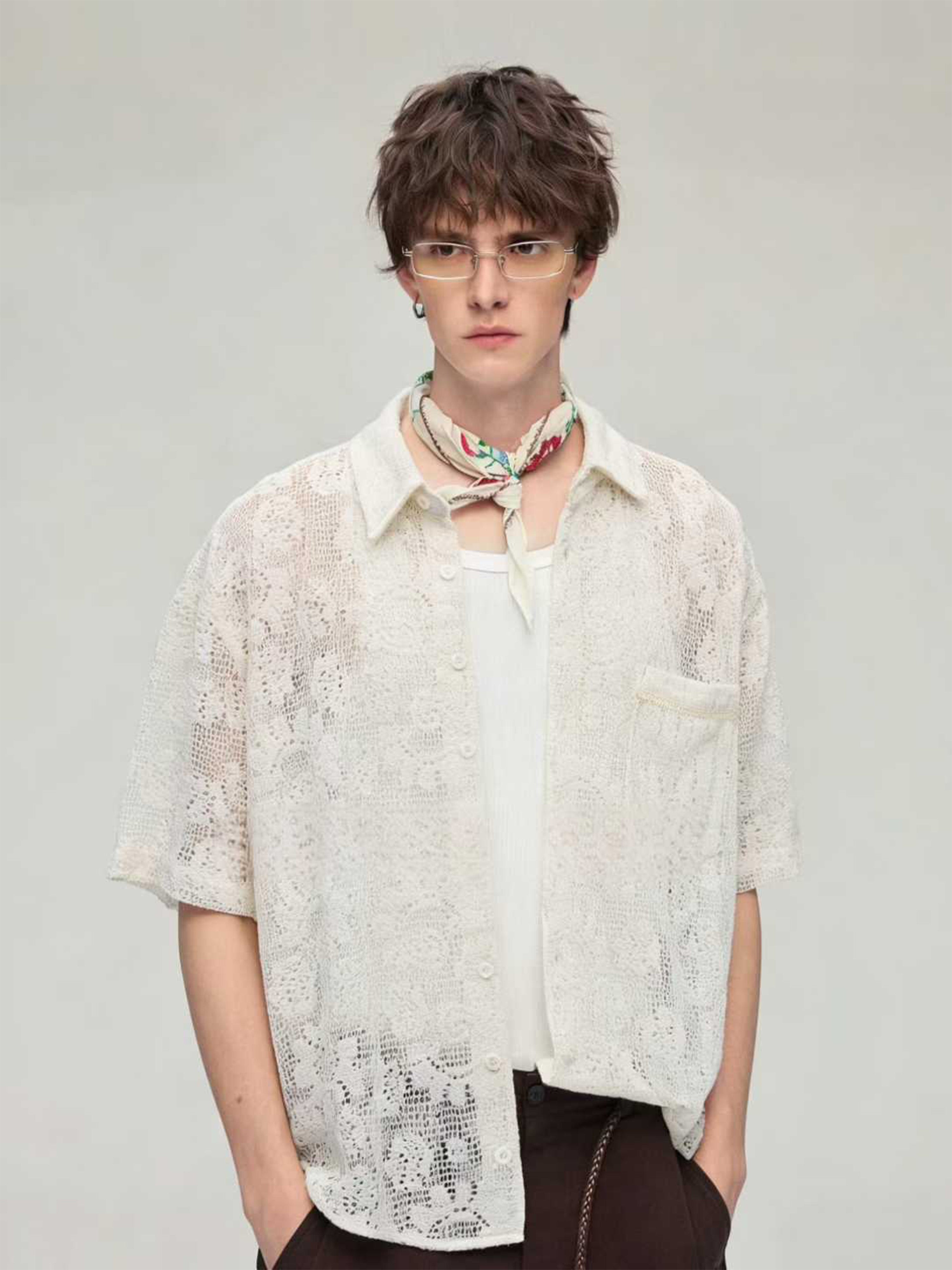 Cutout Pattern Shirt