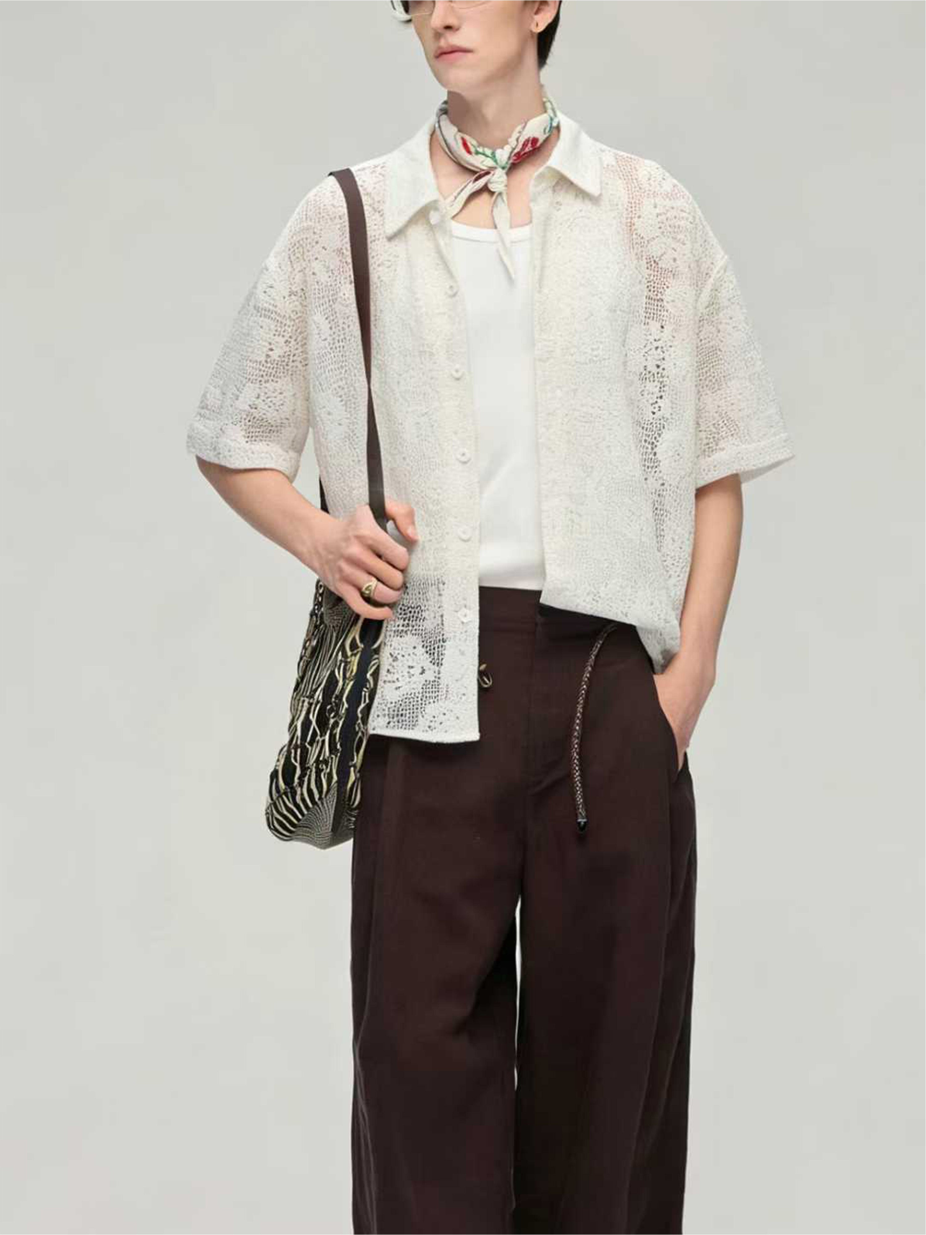 Cutout Pattern Shirt
