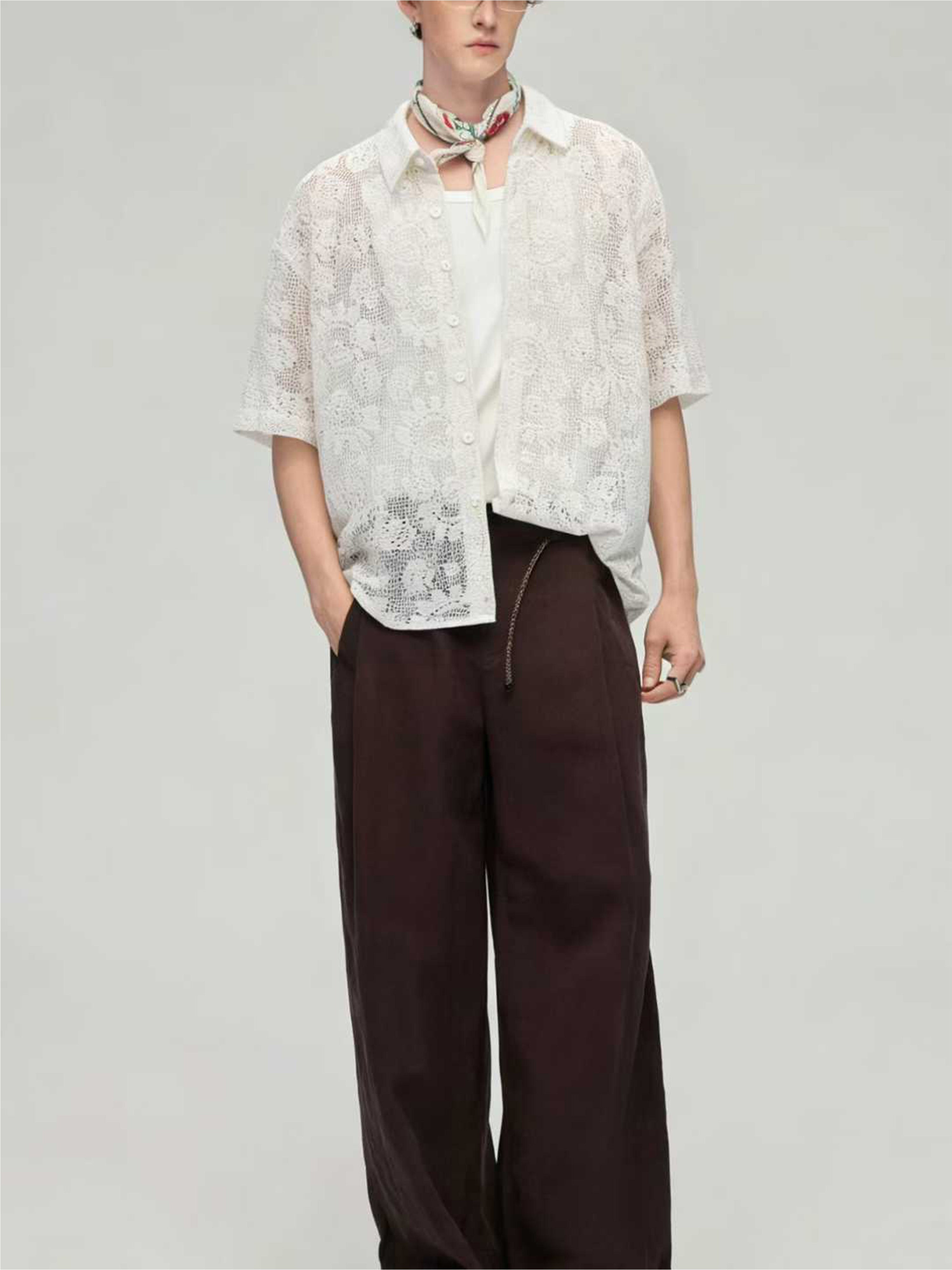 Cutout Pattern Shirt
