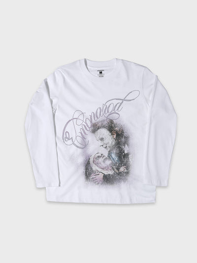 T-shirt à manches longues Doodle avec ourlet brut – Homme