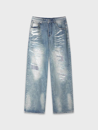Destroyed Patch Denim Jeans