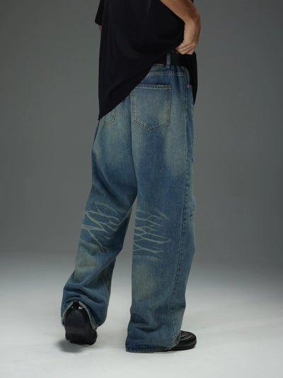 Destroyed Patch Denim Jeans