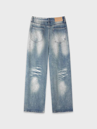 Destroyed Patch Denim Jeans