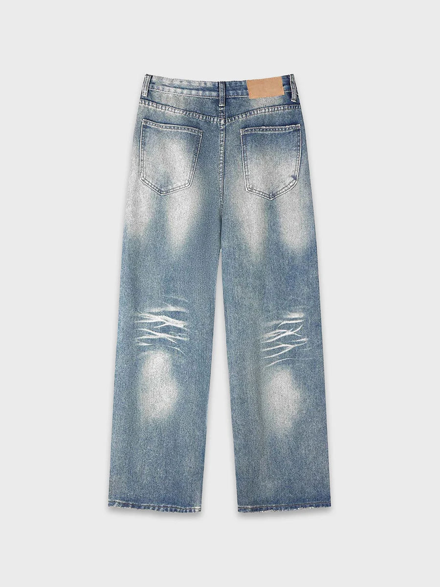 Destroyed Patch Denim Jeans