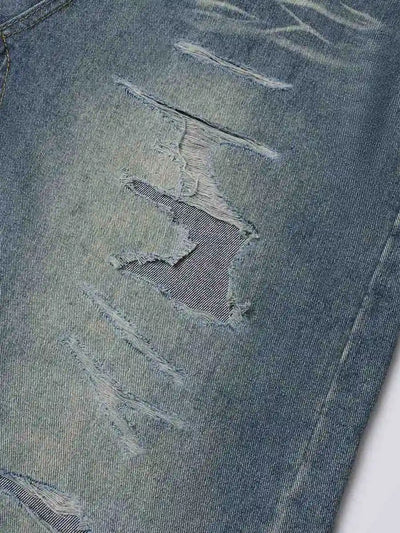 Destroyed Patch Denim Jeans