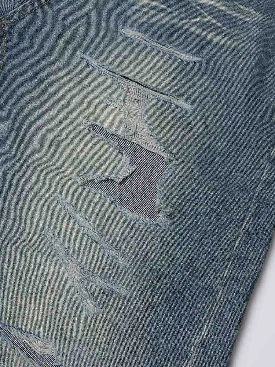 Destroyed Patch Denim Jeans