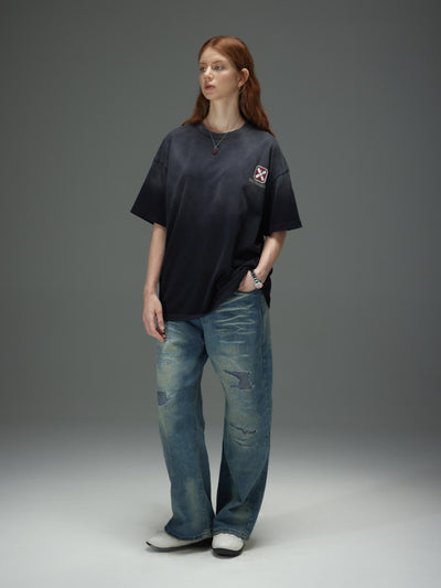 Destroyed Patch Denim Jeans
