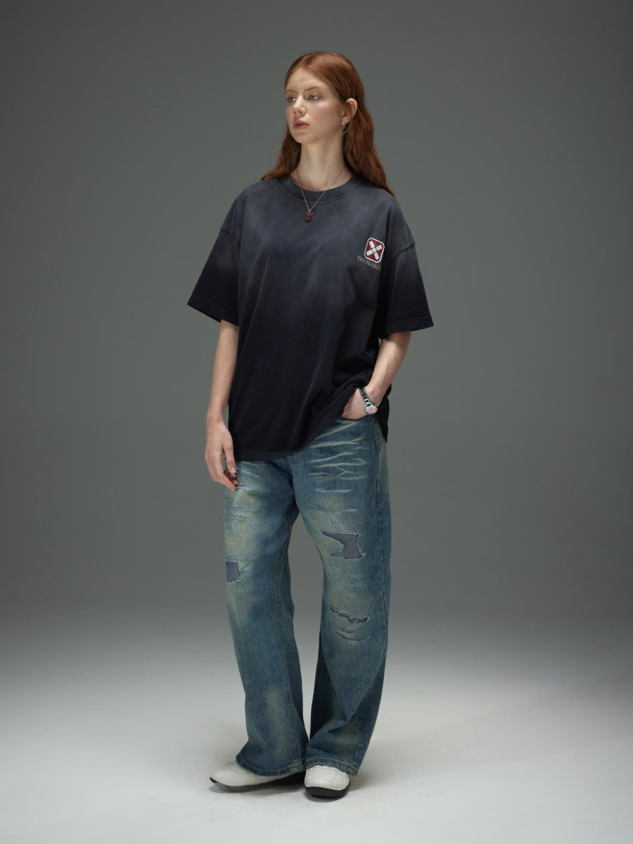 Destroyed Patch Denim Jeans