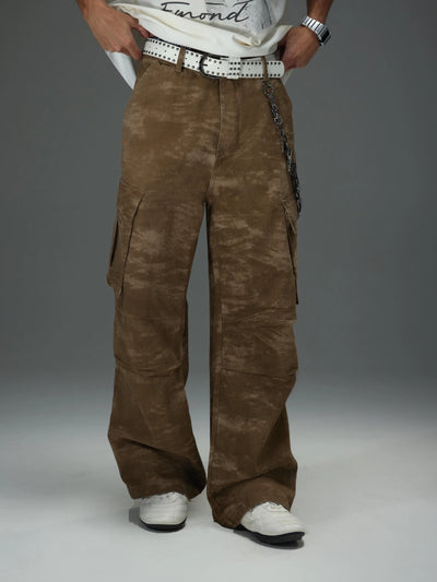 Distressed Camo Baggy Cargo Pants