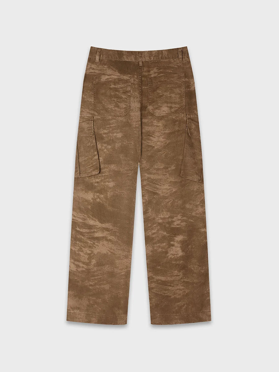 Distressed Camo Baggy Cargo Pants