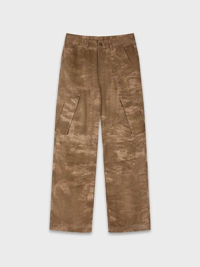 Distressed Camo Baggy Cargo Pants