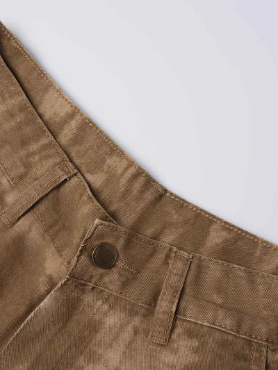 Distressed Camo Baggy Cargo Pants