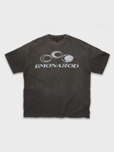 Distressed Slogan Washed Tee