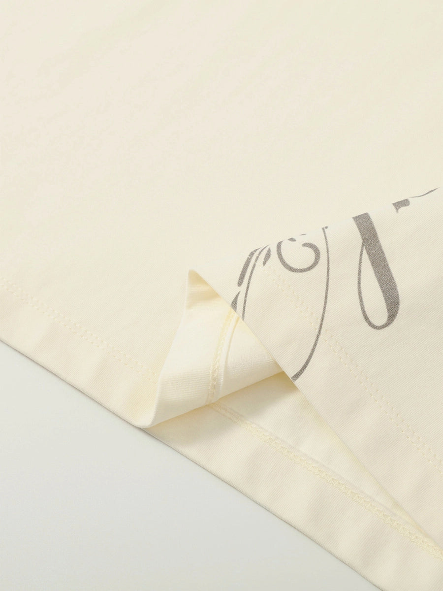 Vertical Script Boxy Tee