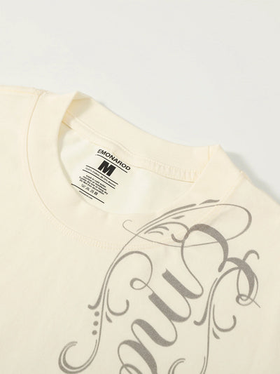 Vertical Script Boxy Tee
