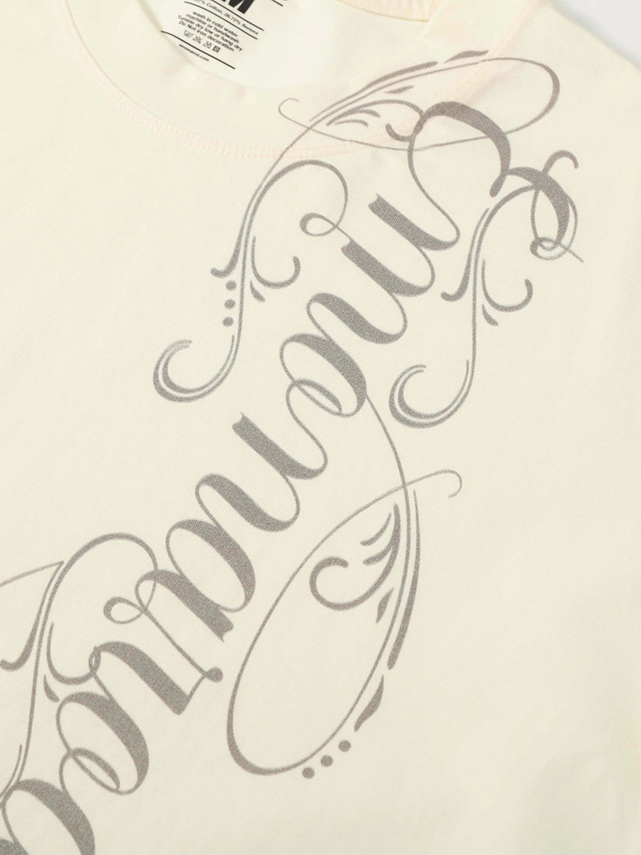 Vertical Script Boxy Tee