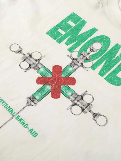 Syringe Cross Distressed Tee