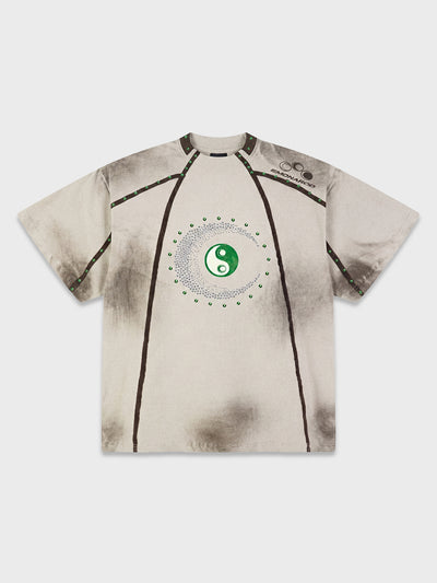 Crystal Embellished Yin Yang Tee