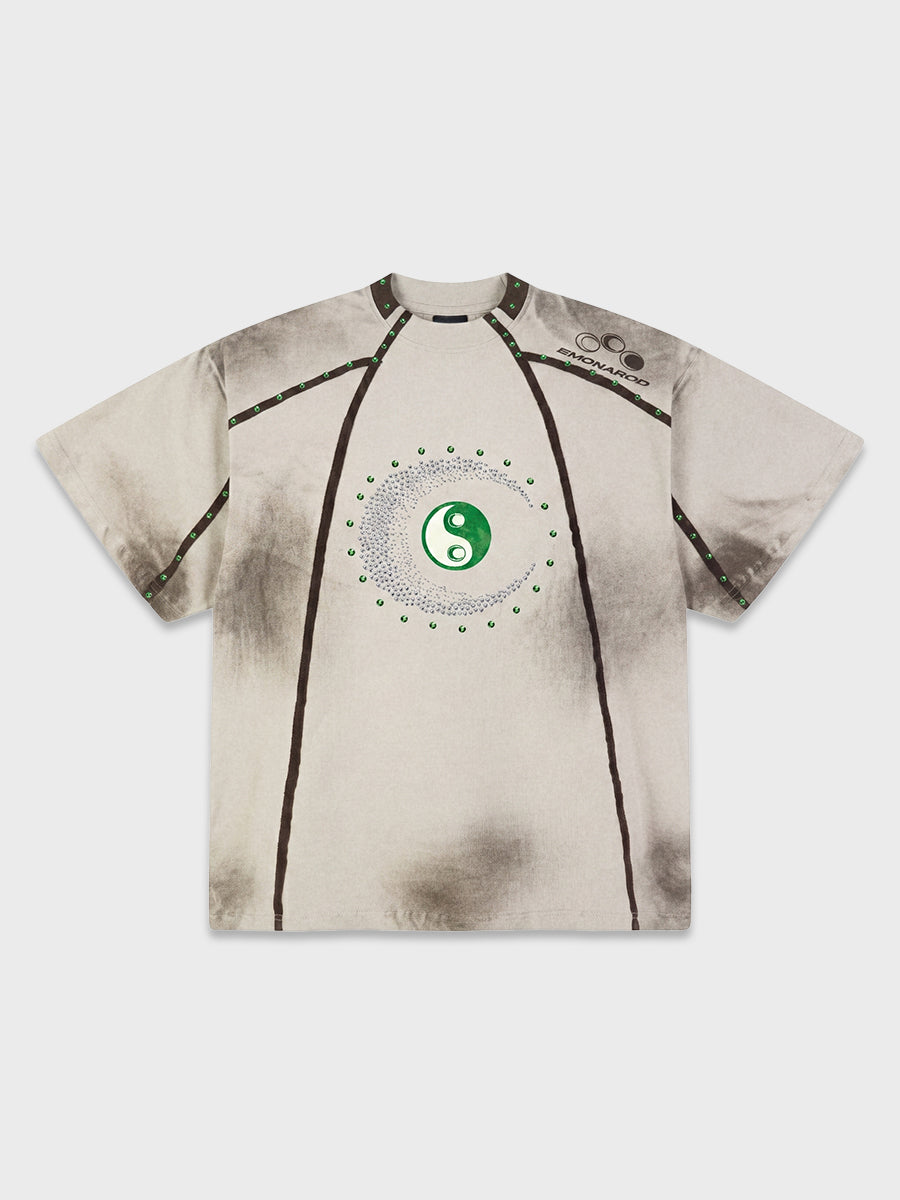 Crystal Embellished Yin Yang Tee