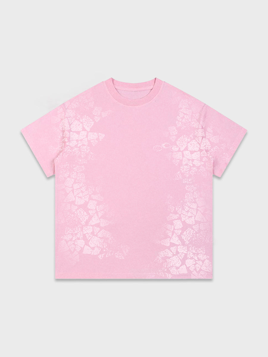 Gradient Crack Print Tee
