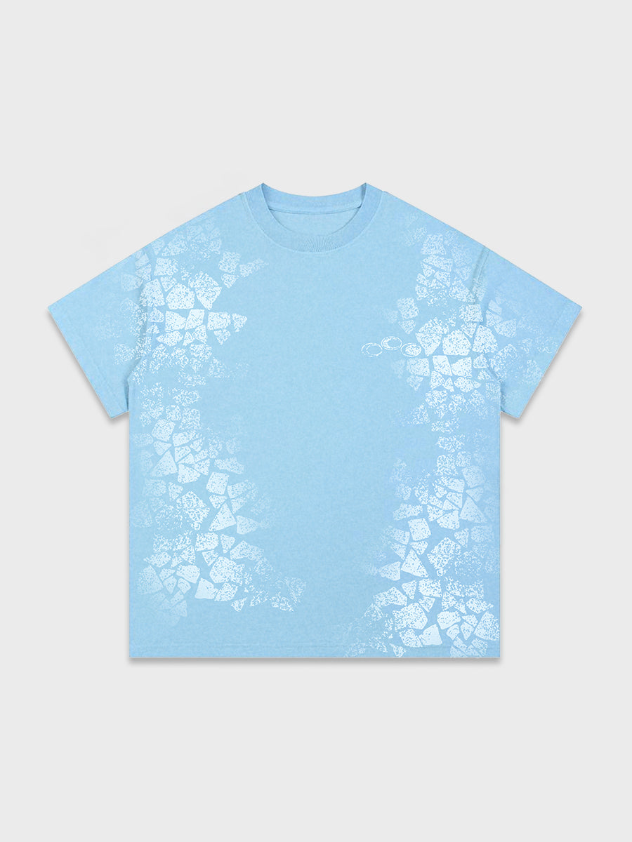 Gradient Crack Print Tee