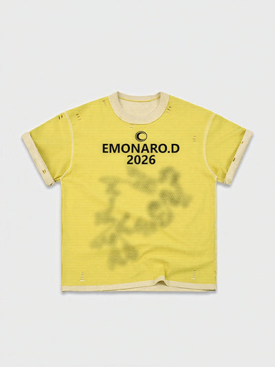 Reversed Trim Distressed Tee