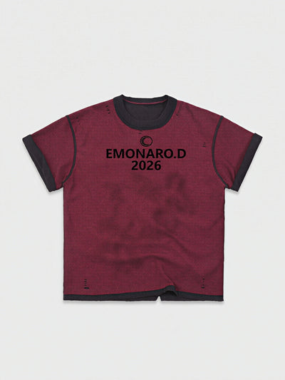 Reversed Trim Distressed Tee