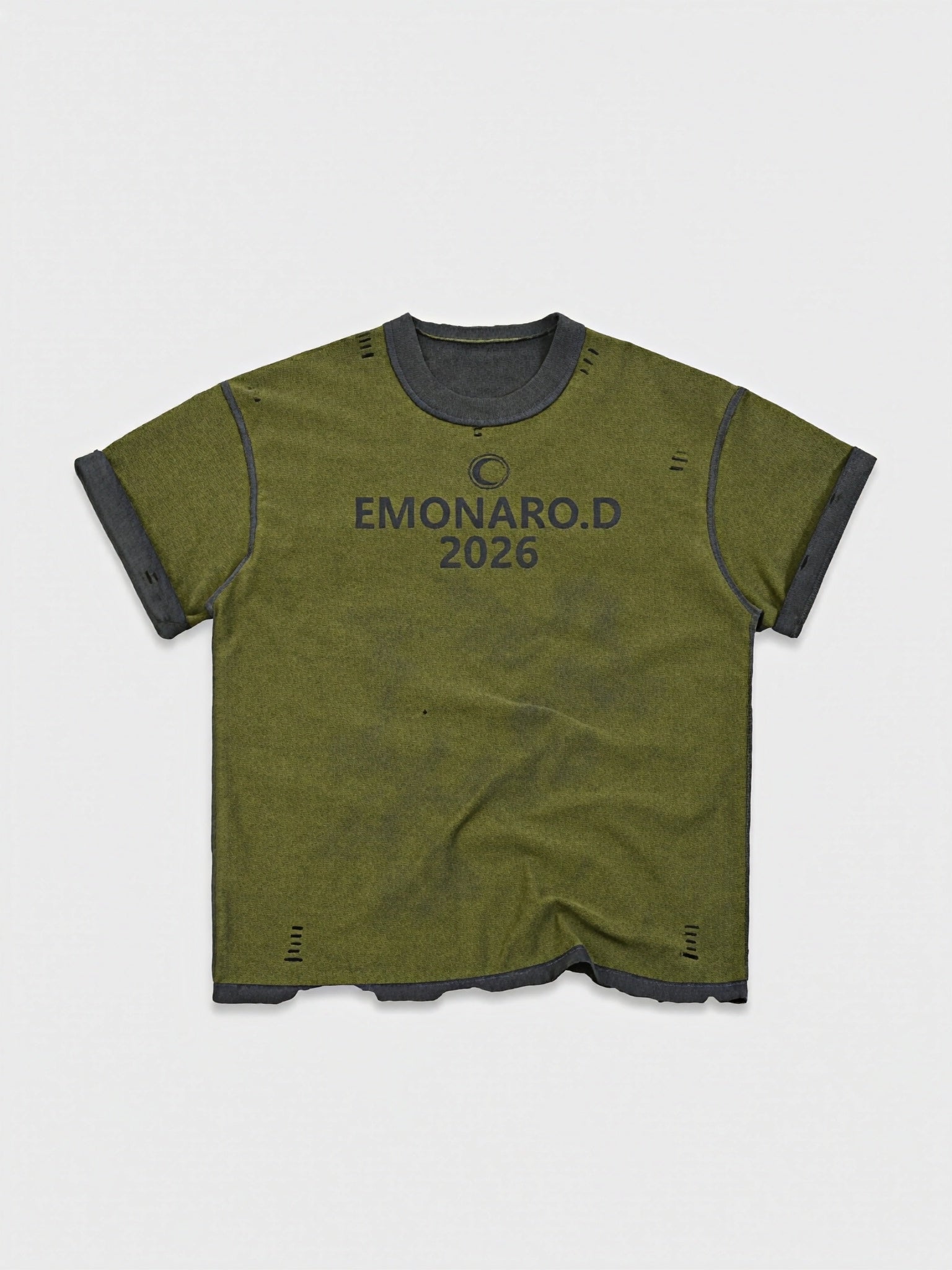 Reversed Trim Distressed Tee