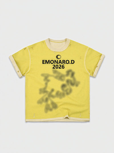 Reversed Trim Distressed Tee