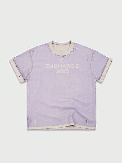 Reversed Trim Distressed Tee
