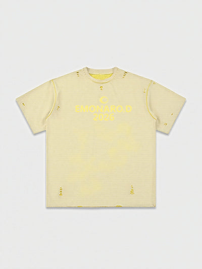 Reversed Trim Distressed Tee