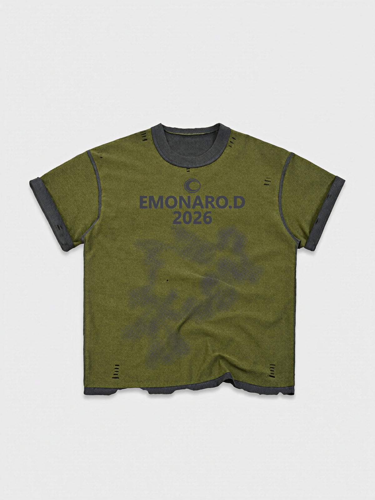Reversed Trim Distressed Tee