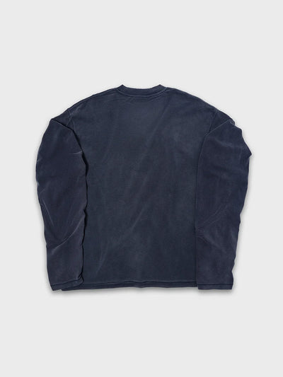 T-shirt à manches longues Doodle avec ourlet brut – Homme