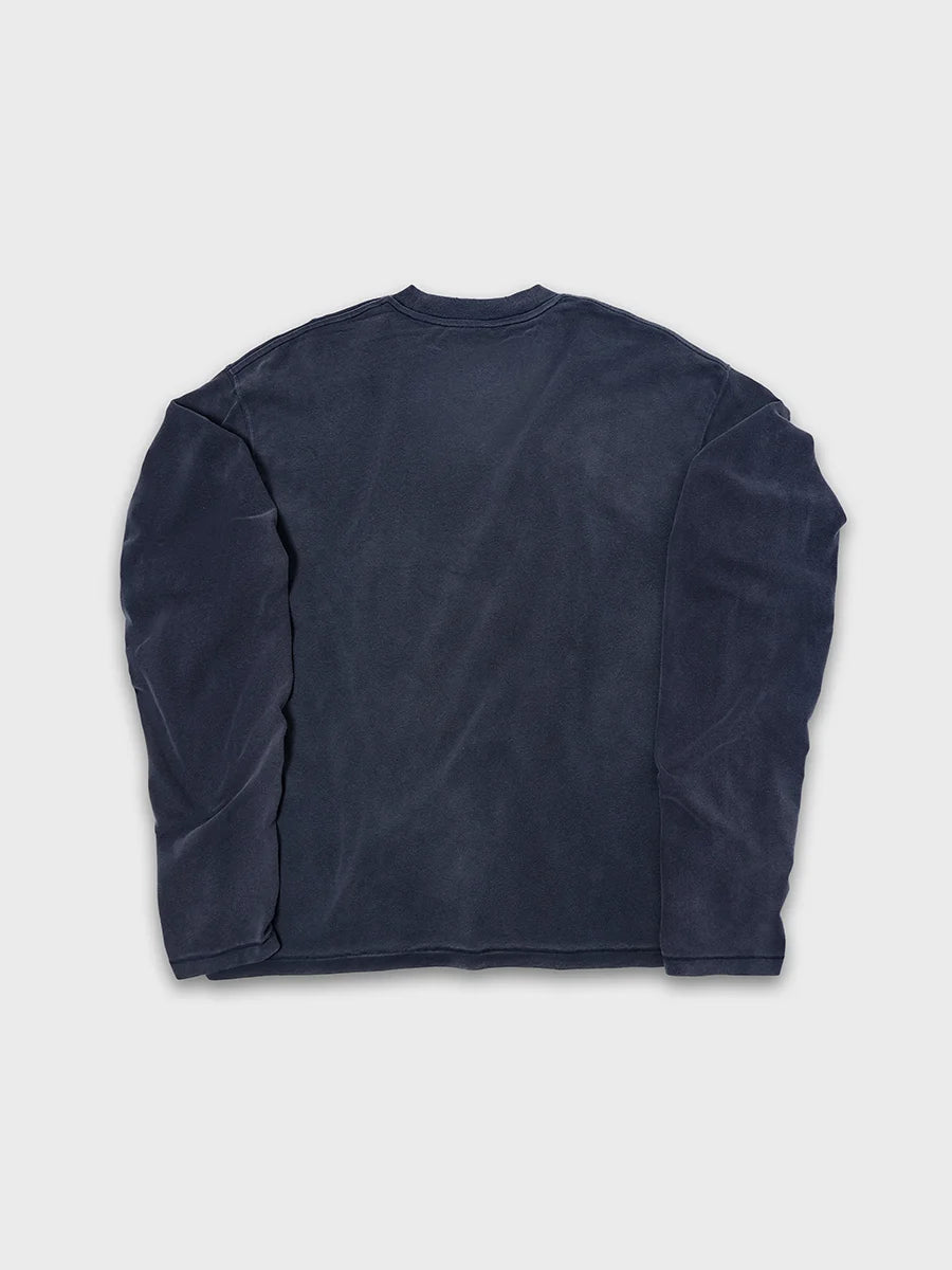 T-shirt à manches longues Doodle avec ourlet brut – Homme