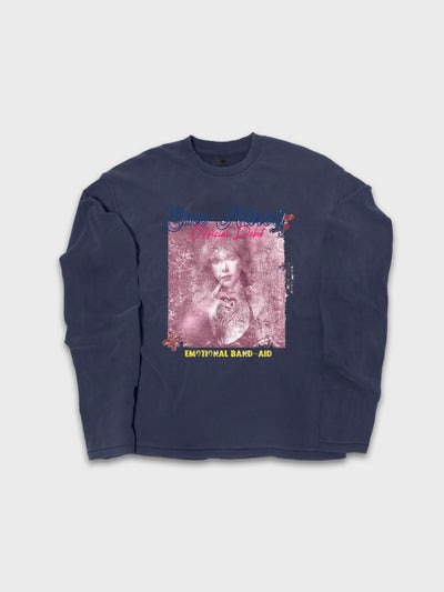 T-shirt à manches longues Doodle avec ourlet brut – Homme