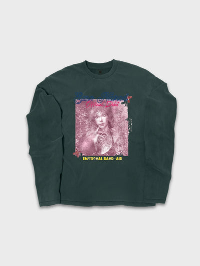 T-shirt à manches longues Doodle avec ourlet brut – Homme