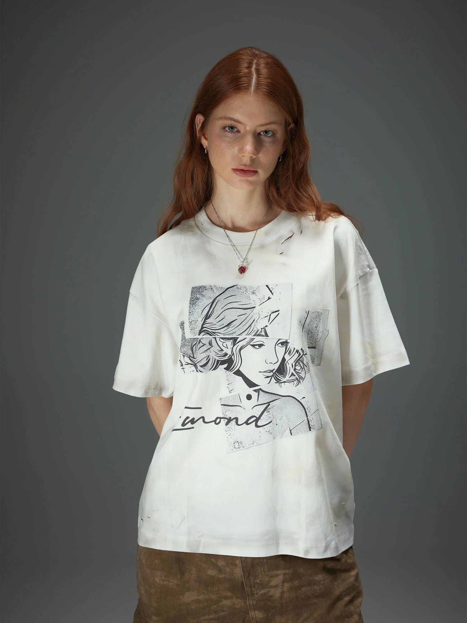 Fragmented Portrait Collage Tee