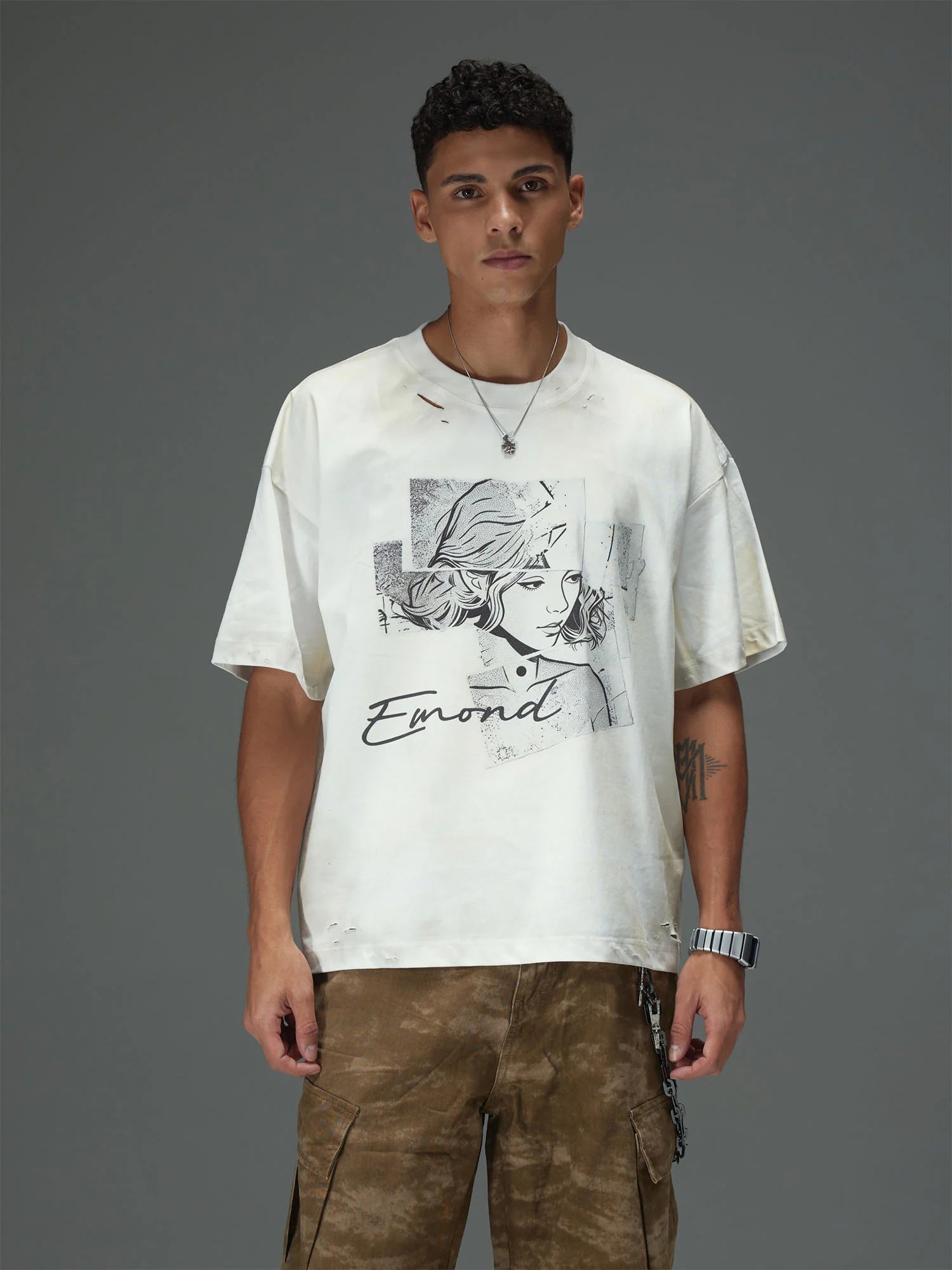 Fragmented Portrait Collage Tee