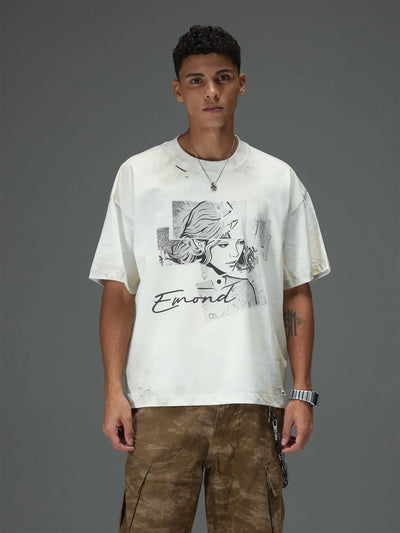 Fragmented Portrait Collage Tee
